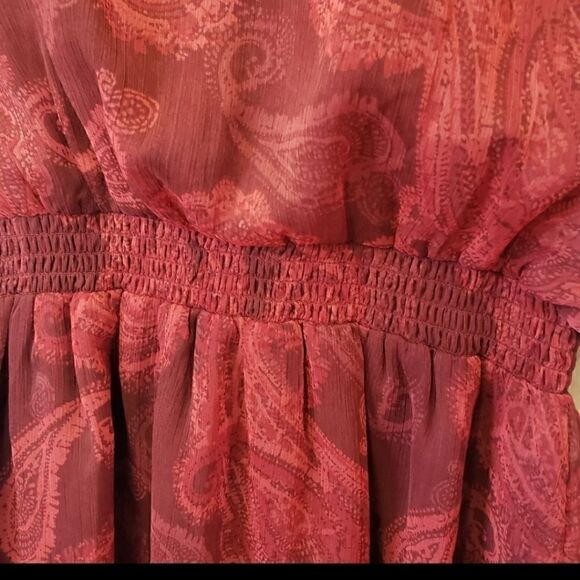 AERIE AMERICAN EAGLE Burgundy Mini Dress - Picture 6 of 11